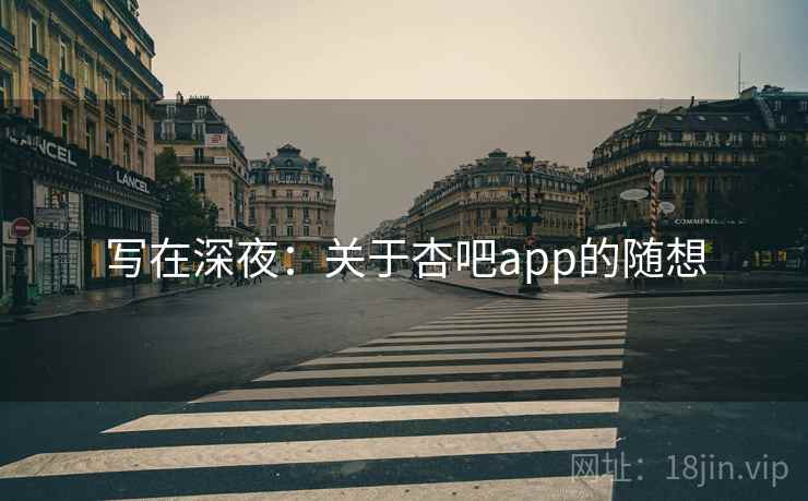 写在深夜：关于杏吧app的随想